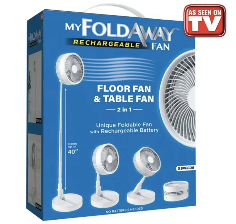 My folding fan. Image via Walmart.