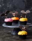 <p>For an easy (and edible!) craft idea, make cute bats out of Oreos and peanut butter cups.</p><p>Get the recipe from <a href="https://www.goodhousekeeping.com/food-recipes/party-ideas/a28593120/cookie-bat-cupcakes-recipe/" rel="nofollow noopener" target="_blank" data-ylk="slk:Good Housekeeping;elm:context_link;itc:0;sec:content-canvas" class="link ">Good Housekeeping</a>.</p>