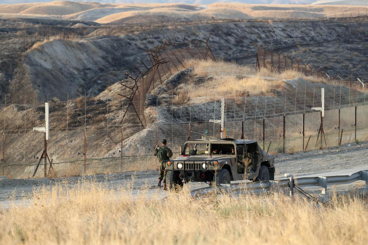 Israeli soldiers keep guard in Jordan Valley, the eastern-most part of the Israeli-occupied West Bank that borders Jordan: Reuters