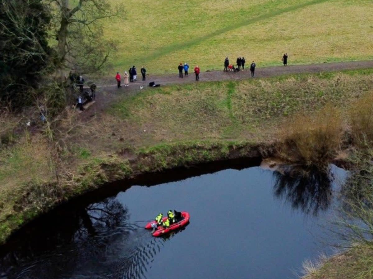Specialist Group International search the river in St Michael’s on Wyre, Lancashire (PA)
