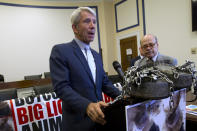 FILE - Rep. Kurt Schrader, D-Ore., speaks during a news conference in Washington, on July 24, 2019. (AP Photo/Jose Luis Magana, File)