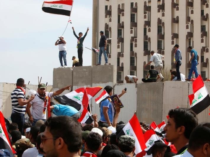 Baghdad green zone protest