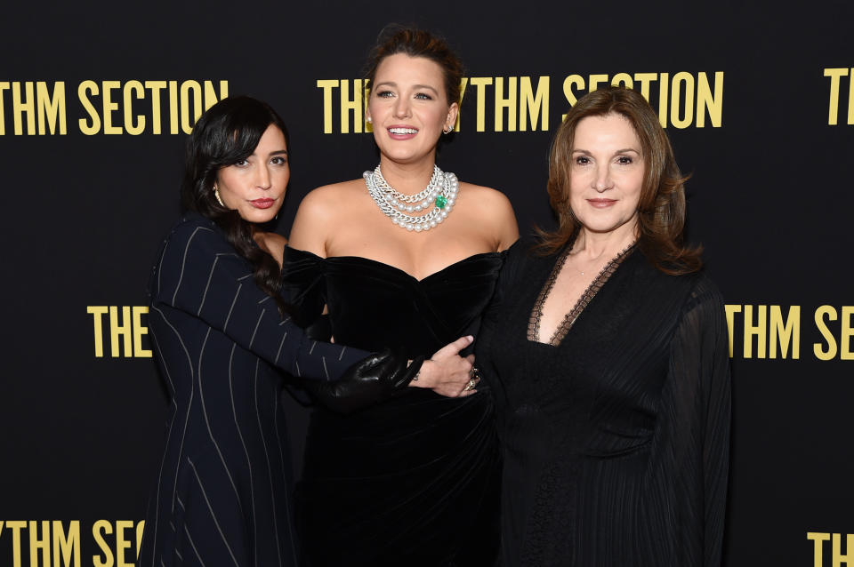NEW YORK, NEW YORK - JANUARY 27: Reed Morano, Blake Lively and Barbara Broccoli attend the screening of "The Rhythm Section" at Brooklyn Academy of Music on January 27, 2020 in New York City. (Photo by Jamie McCarthy/Getty Images)