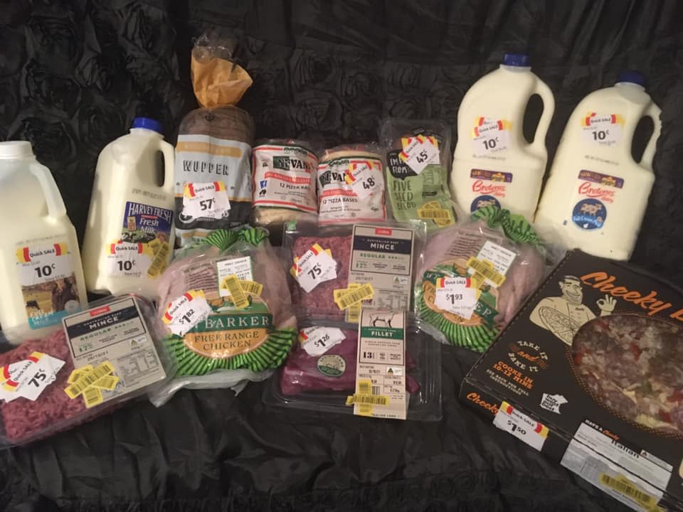 Grocery items scored for $11. Source: Facebook