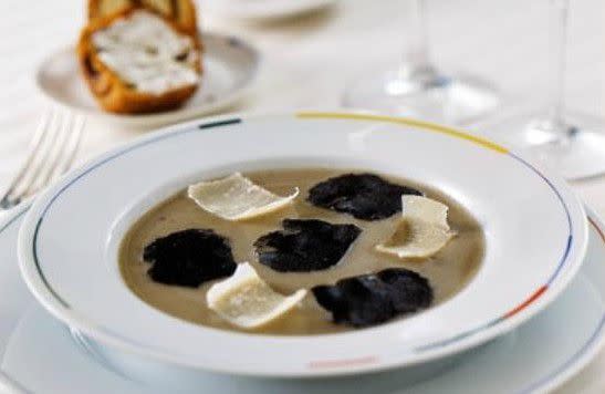 Artichoke and black truffle soup