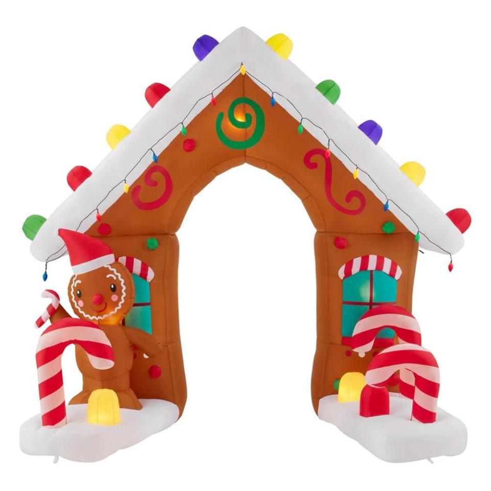 8.4-Foot Prelit Inflatable Gingerbread Arch