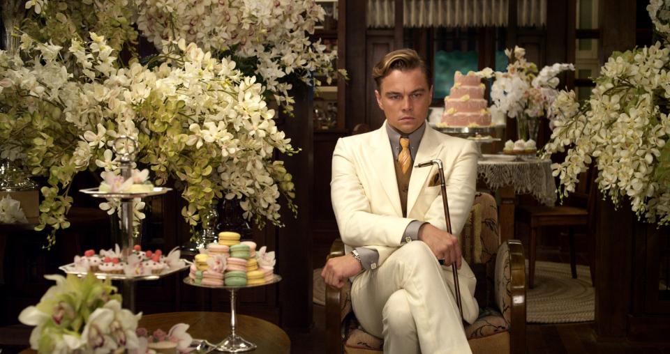 Leonardo DiCaprio as Jay Gatsby in “The Great Gatsby.”
