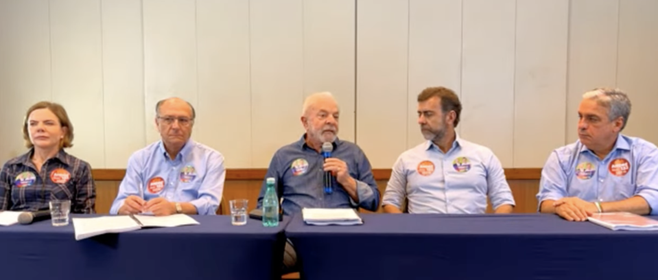 Lula no Rio: petista comenta segurança pública com aliados de campanha. Foto: Reprodução/Youtube