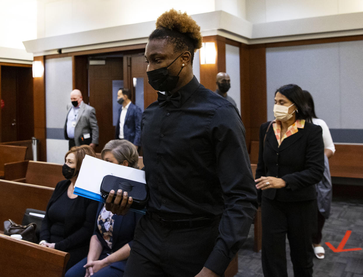 Prosecutors say Henry Ruggs III faces up to 50 years in prison. (Bizuayehu Tesfaye-Pool/Getty Images)
