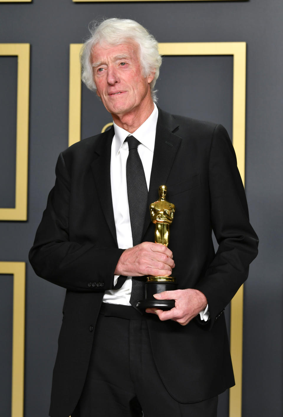 Cinematographer Roger Deakins, winner of the Cinematography award for “1917,” poses in the press room during the 92nd Annual Academy Awards at Hollywood and Highland on February 09, 2020 in Hollywood, California. (Photo by Amy Sussman/Getty Images)