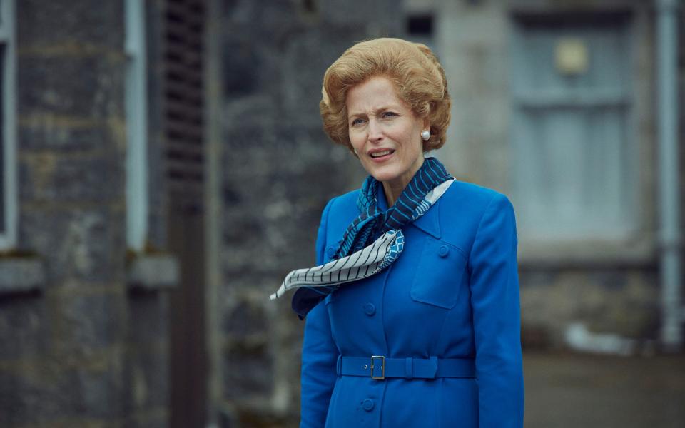 Gillian Anderson as Margaret Thatcher in The Crown