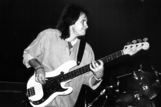 Bassist John Regan With The Dave Edmunds 1994 Tour - Credit: Jim Steinfeldt/Michael Ochs Archives/Getty Images