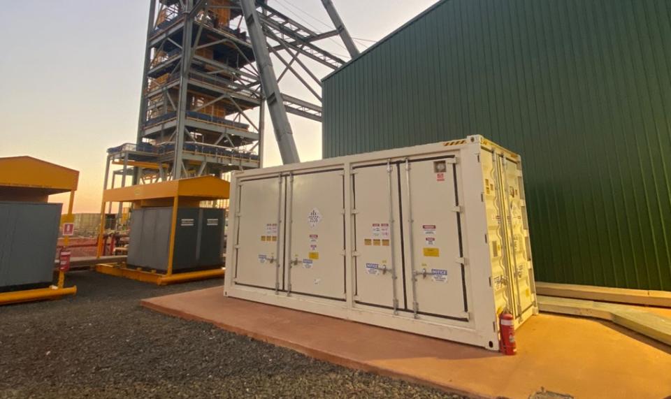Energy storage solution, built on PowerFlex® Drives, at the RUC mining site in Australia.
