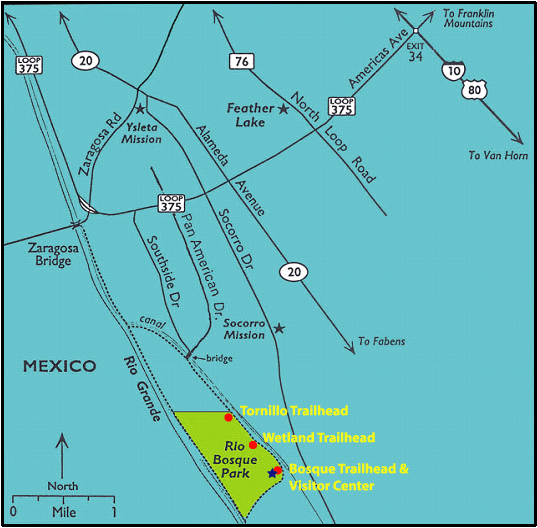 Map of Rio Bosque Park