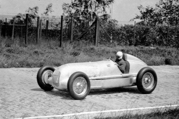 The Studebaker National Museum presents “The Birth of the Silver Arrows: Mercedes-Benz Racing,” a talk by automotive historian Col. H. Donald Capps U.S. Army, Retired, on Nov. 15, 2023. One of the racers is shown in 1934.