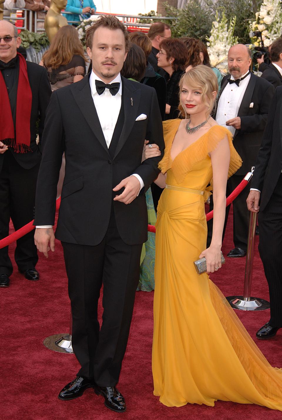 Heath Ledger y Michelle Williams eran pareja cuando estuvieron nominados juntos a los Oscar por 'Secreto en la montaña'. (Foto de Ian West - PA Images/PA Images via Getty Images)