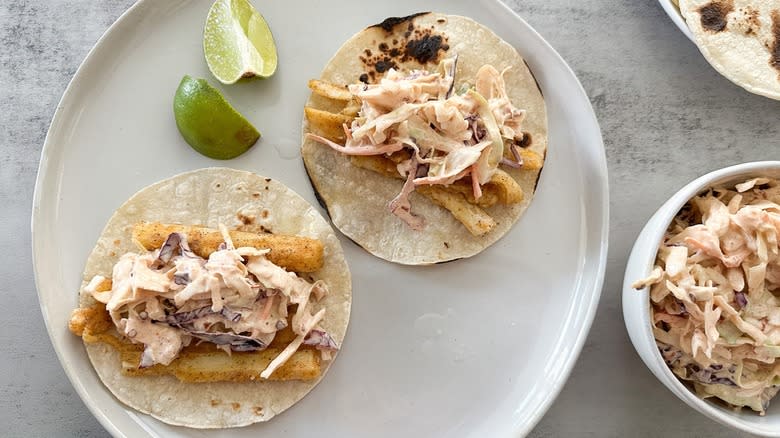 crispy hearts of palm tacos