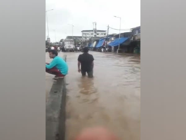 Thane's Bhiwadi area severely waterlogged. (Photo/ANI) 