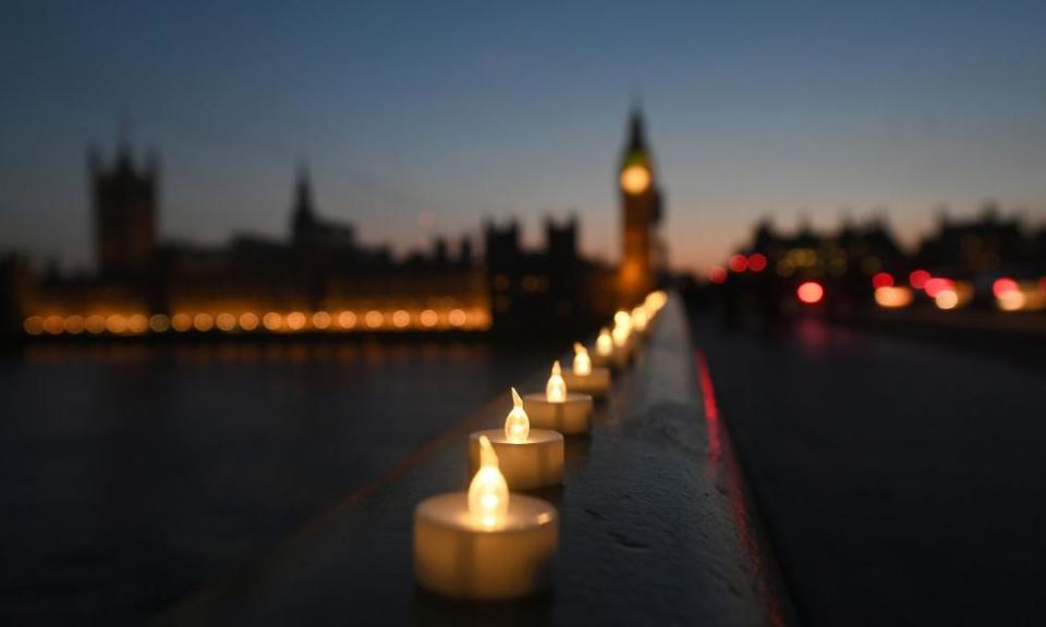 Candles on Westminster Bridge