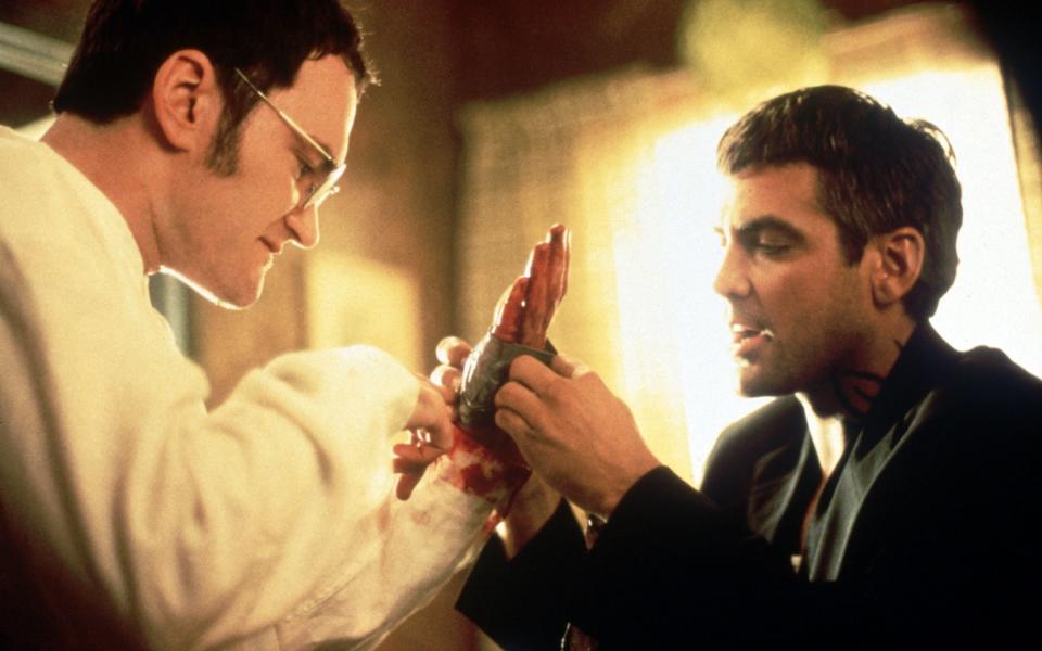 Quentin Tarantino and George Clooney in From Dusk Till Dawn