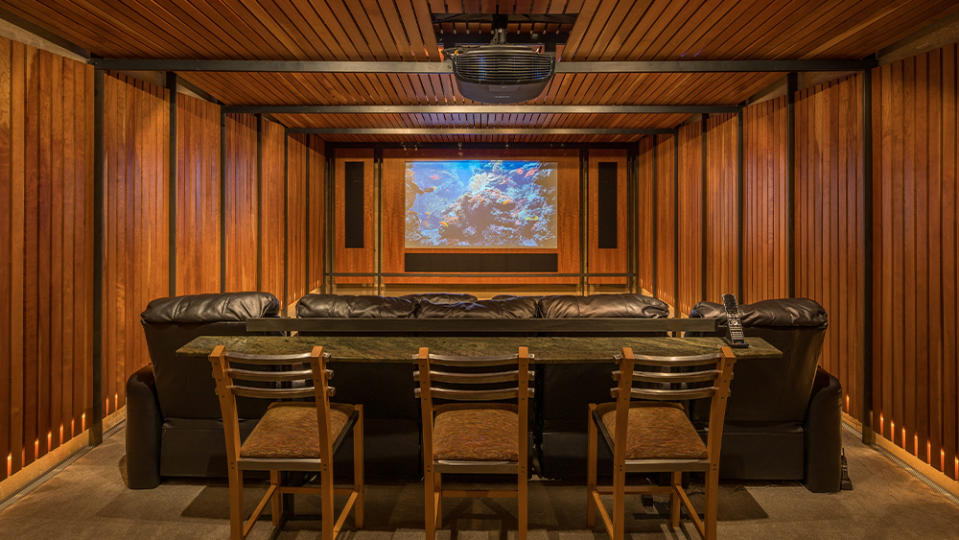 The screening room.