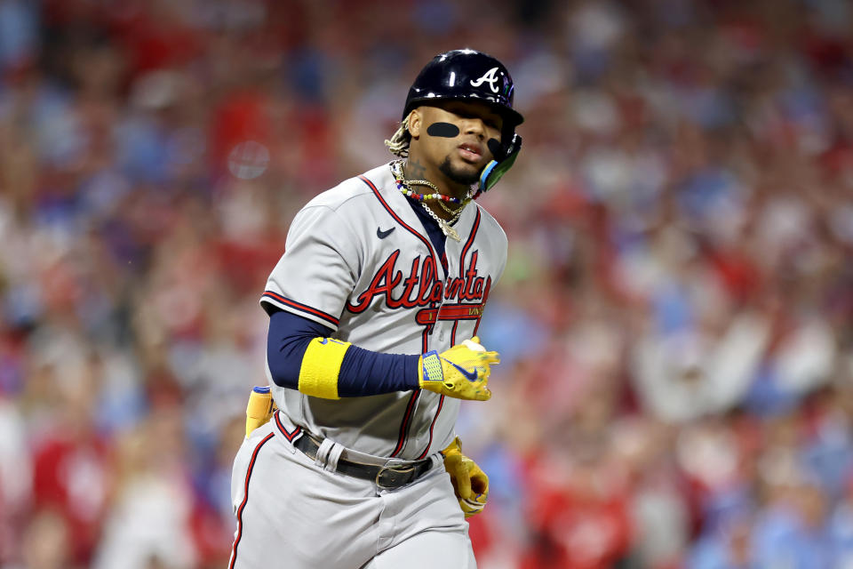 Ronald Acuña Jr.。（MLB Photo by Tim Nwachukwu/Getty Images）