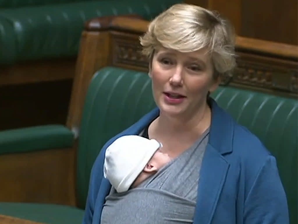 MP Stella Creasy was told off for bringing her 13-week-old son into a Commons debate this week (AFP/Getty)