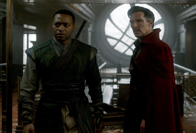 Chiwitel Ejiofor and Benedict Cumberbatch as Mordo and Strange - Credit: Marvel Studios/Disney