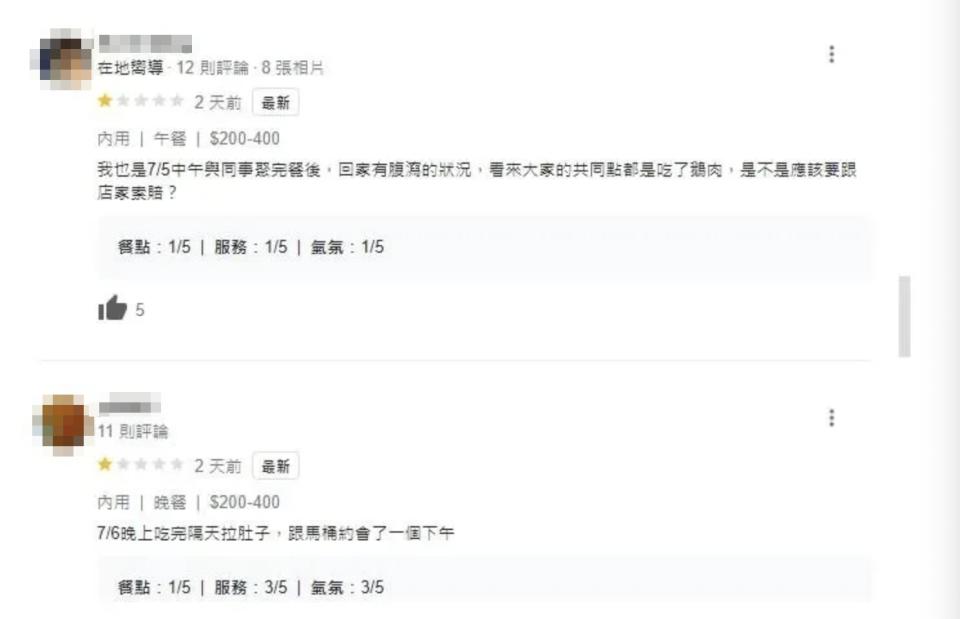 許多民眾至鵝肉周Google評論留言。（圖／翻攝自Google評論，下同）