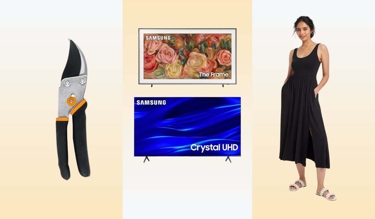 Fiskars shears, Samsung TVs, Threshold dress