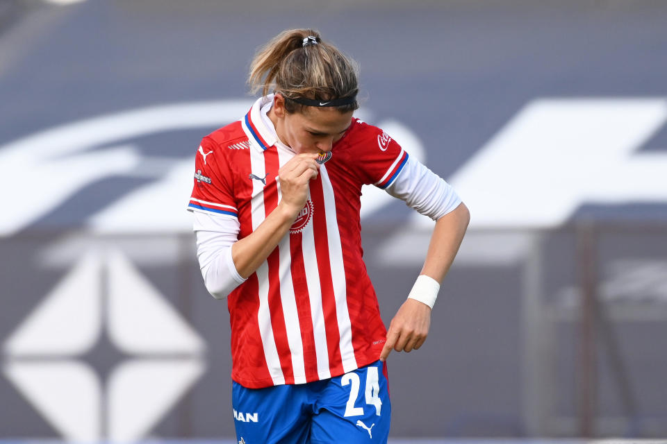 Alicia Cervantes consiguió 14 goles en el Clausura 2022 en la fase regular (Foto:  Alejandro Rodriguez/Jam Media/Getty Images)