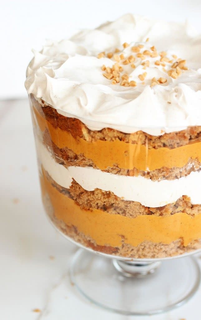 Pumpkin Butterscotch Spice Cake Trifle