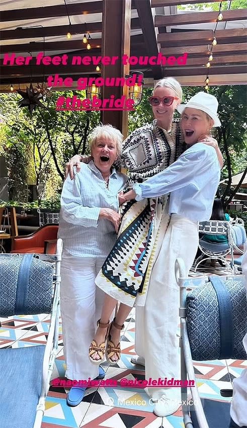 Nicole Kidman celebra la boda de Naomi Watts en México