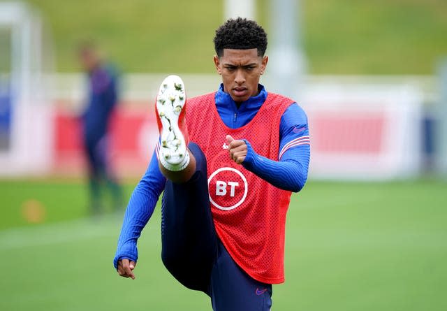 Jude Bellingham during England training