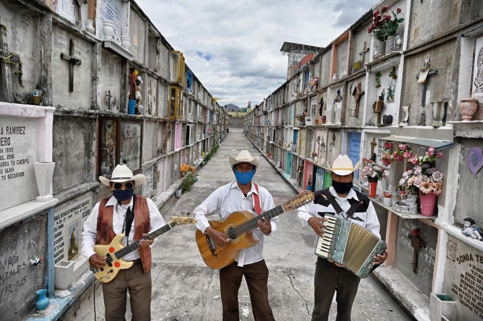 Norteño music musicians Mexico funeral cemetery