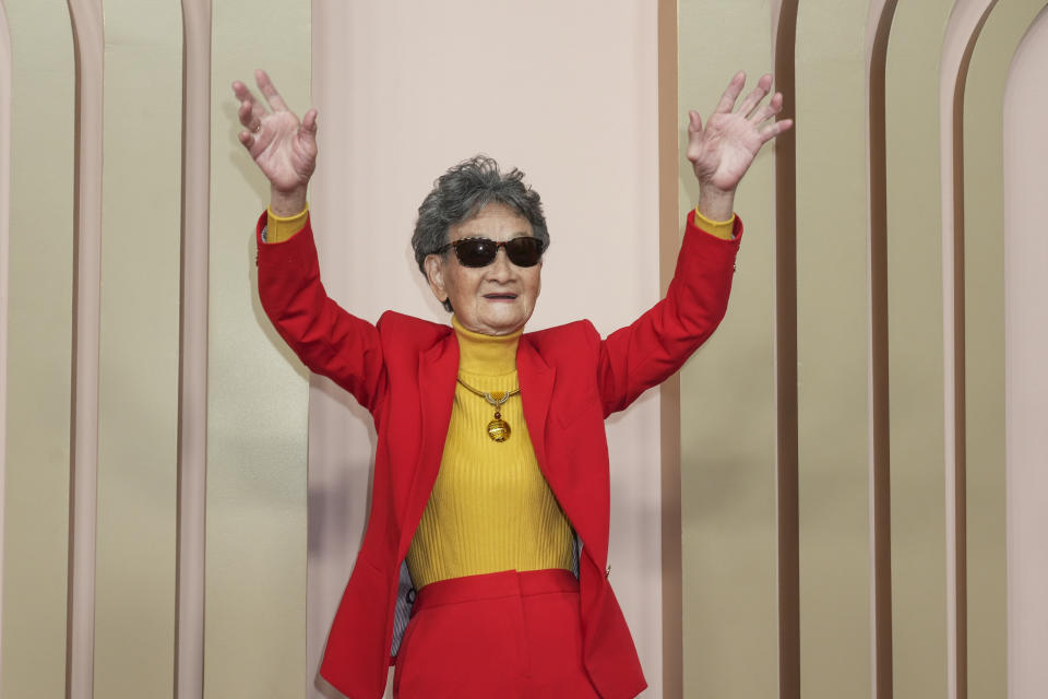 Chang Li Hua arrives at the 96th Academy Awards Oscar nominees luncheon on Monday, Feb. 12, 2024, at the Beverly Hilton Hotel in Beverly Hills, Calif. (Photo by Jordan Strauss/Invision/AP)