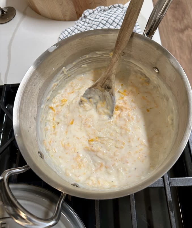 Super cheesy bechamel sauce<p>Kelli Acciardo</p>