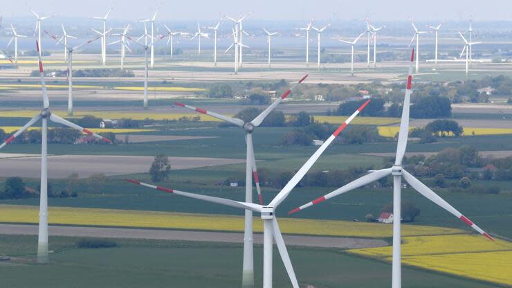 ARCHIV - 15.05.2019, Schleswig-Holstein, Büsum: Windkraftanlagen stehen in der Nähe der Nordseeküste. (zu dpa 