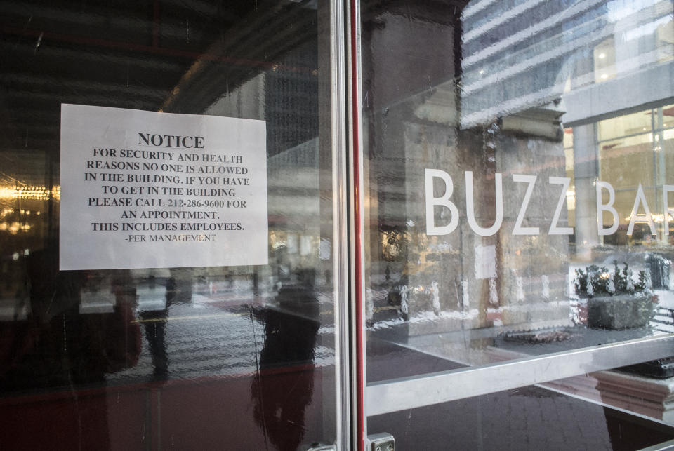 NEW YORK, NY -  March 21: Buzz Bar close due to the Coronavirus COVID-19 pandemic on March 21, 2020 in New York City. (Photo by Bill Tompkins/Getty Images)