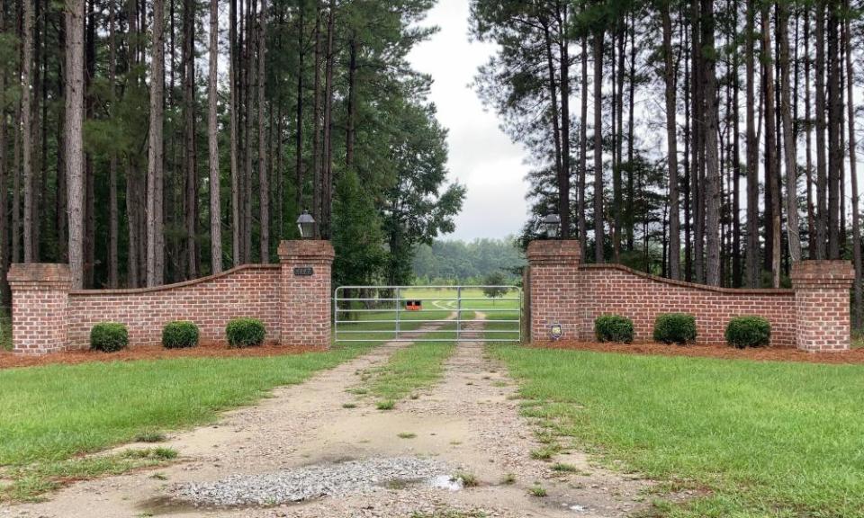 The gates near Alex Murdaugh’s home in South Carolina.