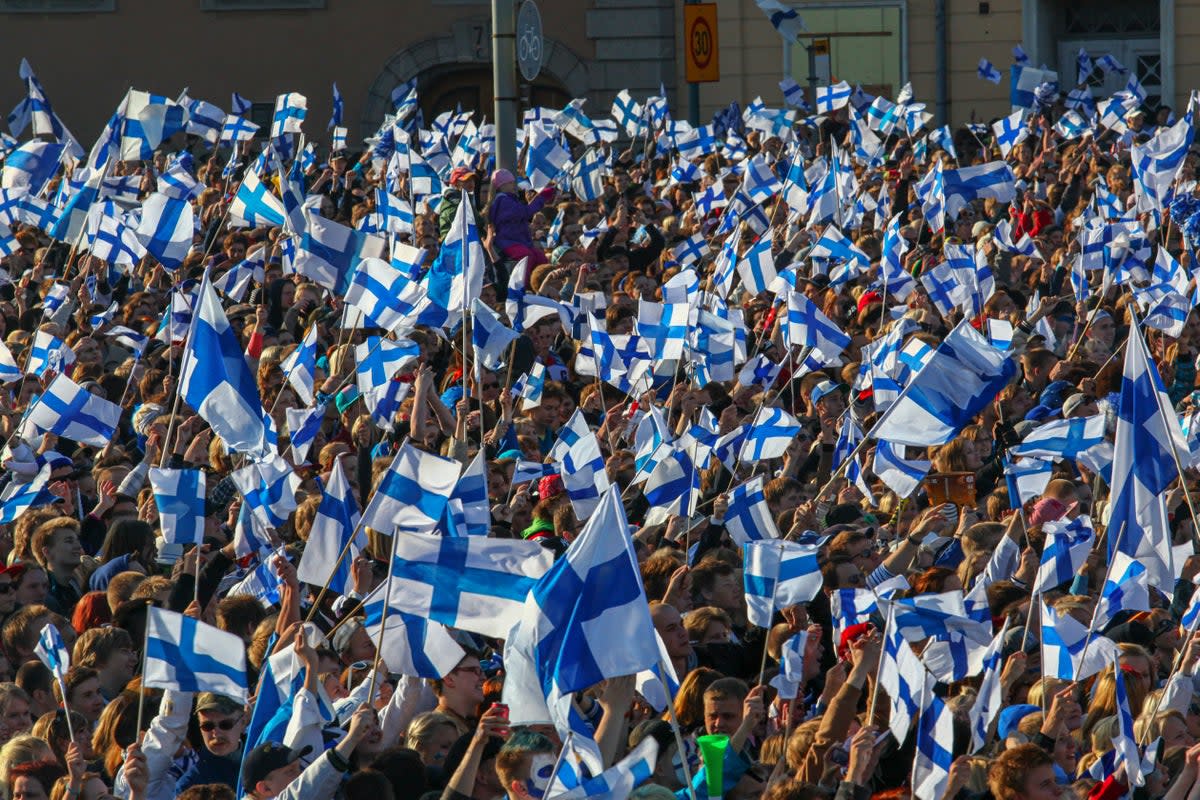 It doesn’t get much better for Finns than celebrations after being crowned ice hockey world champions  (Tim Bird)