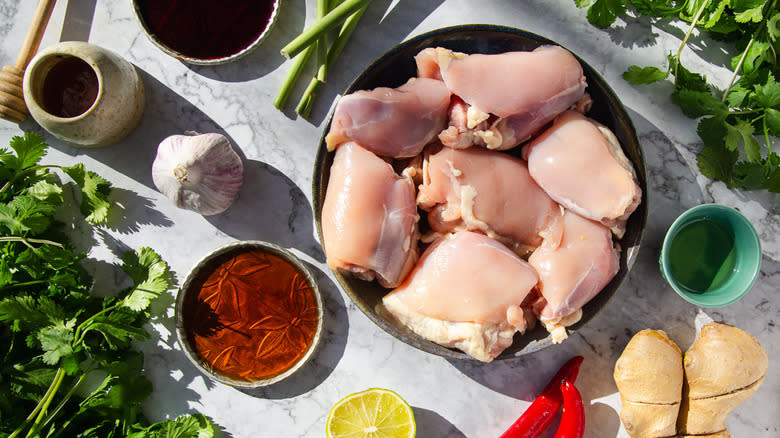 Vietnamese lemongrass chicken thigh ingredients