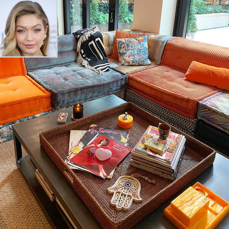 <p>This new mom <a href="https://people.com/home/gigi-hadid-nyc-apartment-photos-instagram/" rel="nofollow noopener" target="_blank" data-ylk="slk:recently showed off how she put her interior design skills to use;elm:context_link;itc:0;sec:content-canvas" class="link ">recently showed off how she put her interior design skills to use</a> in her New York City apartment on Instagram.</p> <p>According to the <a href="https://nypost.com/2020/06/17/gigi-and-bella-hadid-quietly-spent-millions-on-nyc-real-estate/" rel="nofollow noopener" target="_blank" data-ylk="slk:New York Post;elm:context_link;itc:0;sec:content-canvas" class="link "><em>New York Post</em></a>, Hadid purchased two apartments in her building in Manhattan and combined them. The first apartment is a two-bedroom, 2.5-bathroom unit with a chef's kitchen, while the second has three bedrooms, 3.5-bathroom, and includes a landscaped private terrace with a fire pit and barbecue grill.</p> <p>In July, she shared an exclusive look inside the apartment with fans, giving them an inside look at the eclectic design choices within her Bohemian-inspired home, which include a bathroom covered in old <em>New Yorker</em> magazine covers and a kitchen equipped with glass-front drawers filled with colorfully dyed pasta.</p> <p><a href="https://people.com/home/gigi-hadid-nyc-apartment-photos-instagram/" rel="nofollow noopener" target="_blank" data-ylk="slk:See more photos of Gigi Hadid's home.;elm:context_link;itc:0;sec:content-canvas" class="link ">See more photos of Gigi Hadid's home. </a></p>