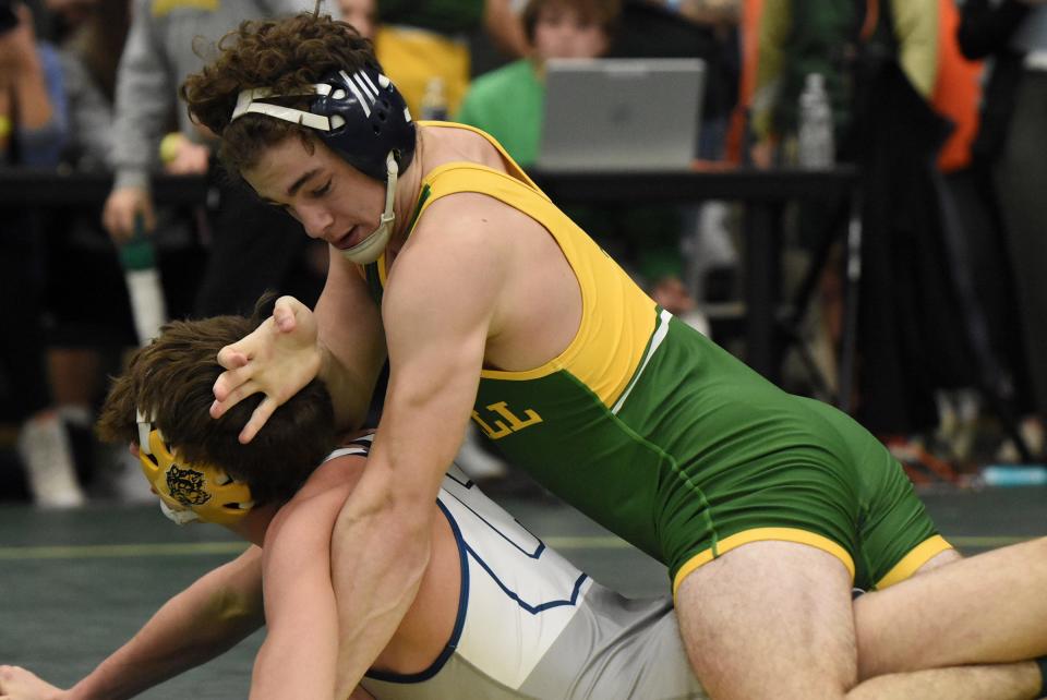 Howell's Zac Egan won the 150-pound championship at the 59th annual Jim Dewland Classic at Parma Western.