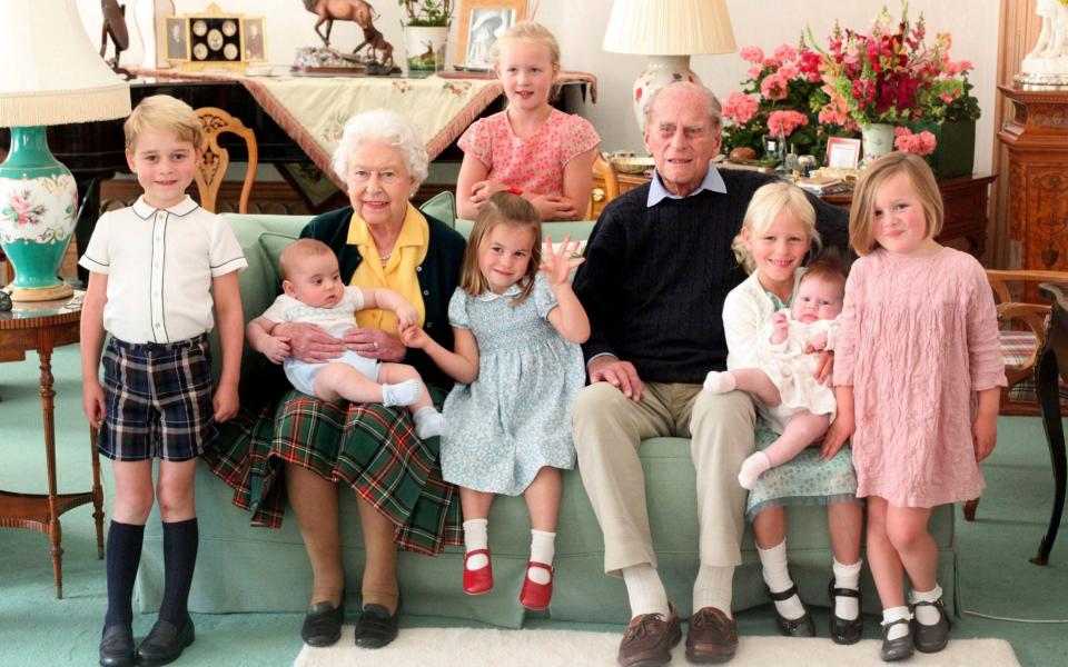 Queen Elizabeth and Prince Philip with their great grandchildren - Duchess of Cambridge
