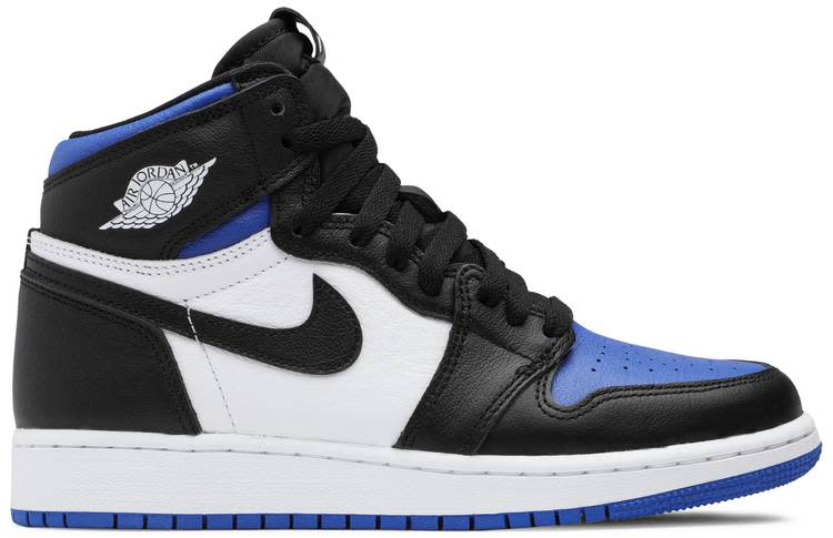 Air Jordan 1 Retro High OG GS 'Royal Toe'. Image via GOAT.