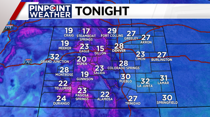 Pinpoint Weather: Overnight lows on April 1 