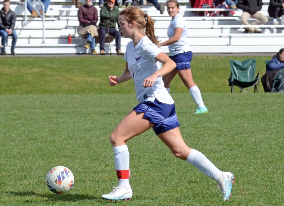 Elly Day pulled off a hat-trick for the Boyne City girls' soccer team Monday and helped get the Ramblers to a 6-0 start to the season.