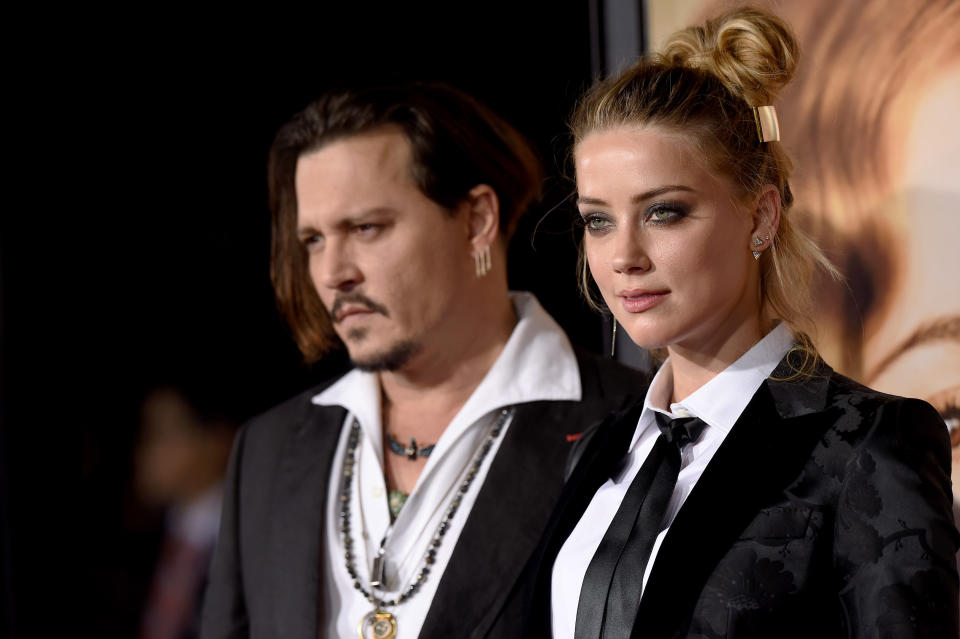 Johnny Depp y Amber Heard en el 2015.  (Photo by Axelle/Bauer-Griffin/FilmMagic)