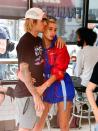 <p>After rekindling their relationship (they previously dated a couple of years before), Justin and Hailey were pictured many times over the summer of 2018 enjoying each other's company - including in this Brooklyn deli.</p>